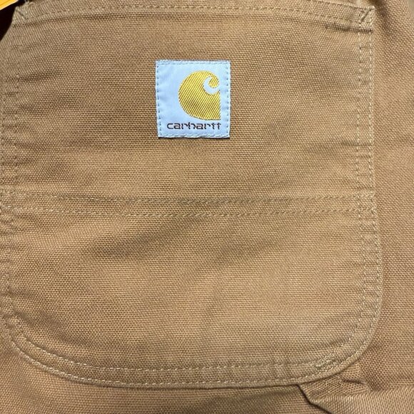 Carhartt Insulated Pants Mens XL Brown Washed Duck Loose Fit Workwear OB5471-M - Picture 2 of 7